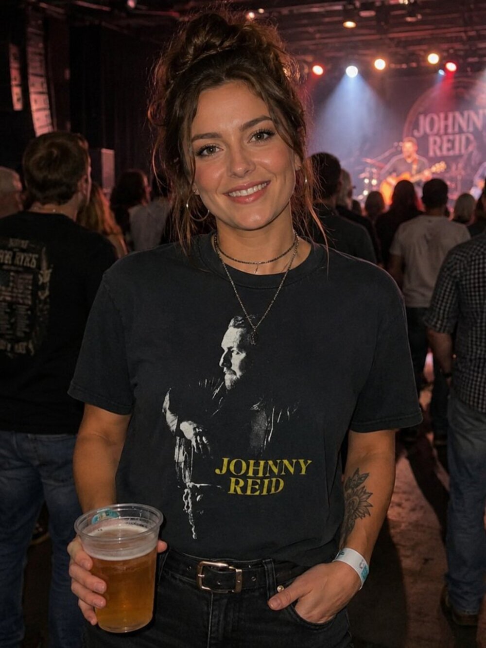 JOHNNY  REID CONCERT BAND TEE (MEDIUM)
